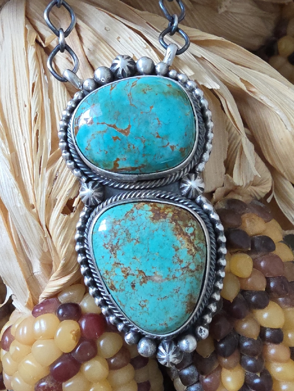 Beautiful NWOT Native American Navajo Scott Skeets Turquoise Necklace ๐ฉต๐ค๐๐ - Picture 14 of 16